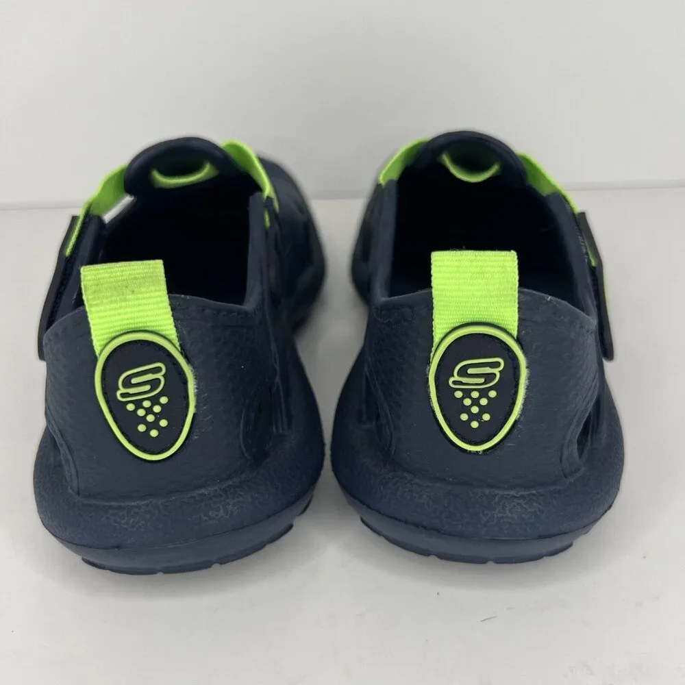 Skechers Navy Lime Unisex Youth Water Shoes Waterproof Slip-On Youth Size 2